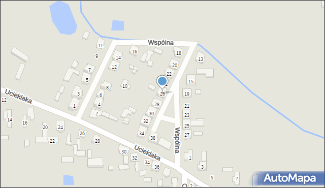 Lututów, Wspólna, 26, mapa Lututów