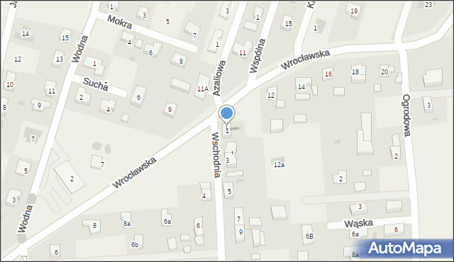 Lutynia, Wschodnia, 1, mapa Lutynia