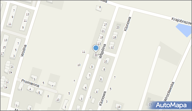 Lutynia, Wspólna, 11, mapa Lutynia