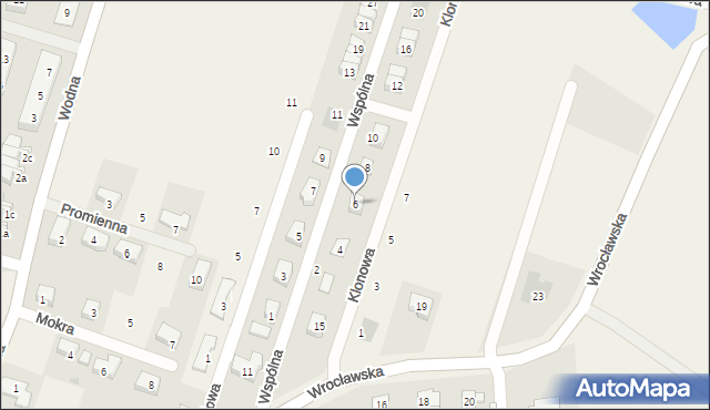 Lutynia, Wspólna, 6, mapa Lutynia