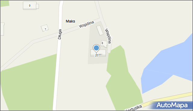 Maks, Wspólna, 10, mapa Maks