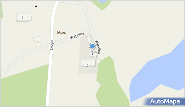 Maks, Wspólna, 8, mapa Maks