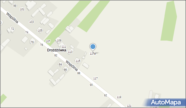 Maliszew, Wspólna, 117a, mapa Maliszew