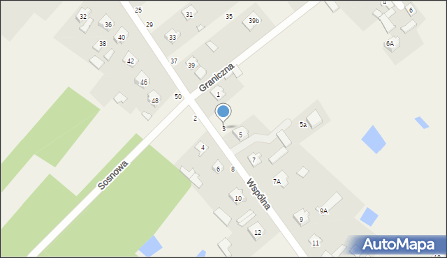 Maliszew, Wspólna, 3, mapa Maliszew