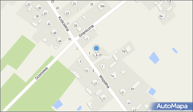 Maliszew, Wspólna, 5, mapa Maliszew