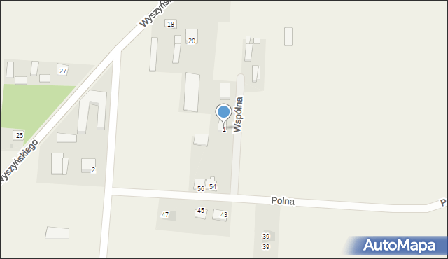 Małopole, Wspólna, 1, mapa Małopole