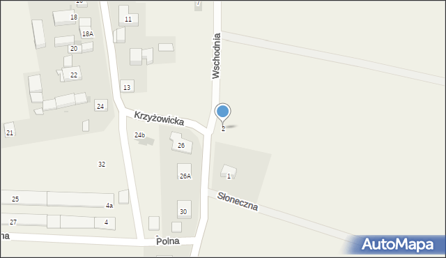 Małuszów, Wschodnia, 2, mapa Małuszów