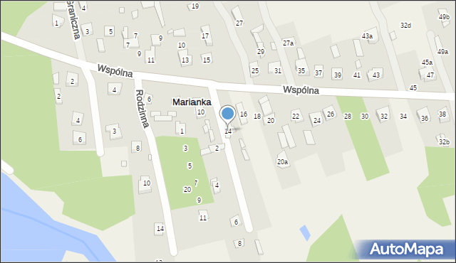 Marianka, Wspólna, 14, mapa Marianka