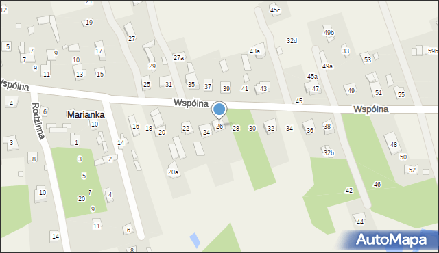 Marianka, Wspólna, 26, mapa Marianka