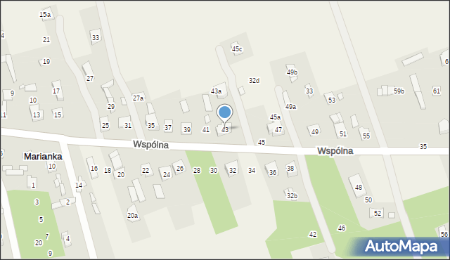 Marianka, Wspólna, 43, mapa Marianka