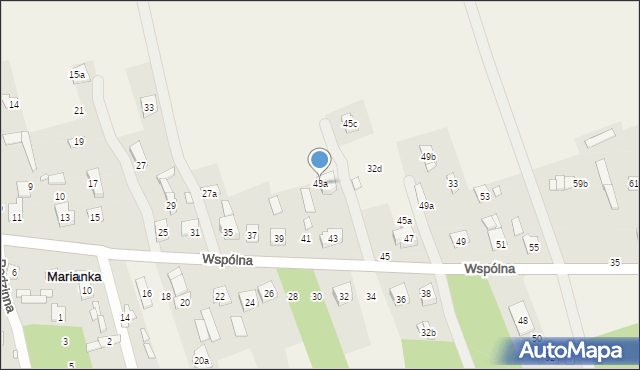 Marianka, Wspólna, 43a, mapa Marianka