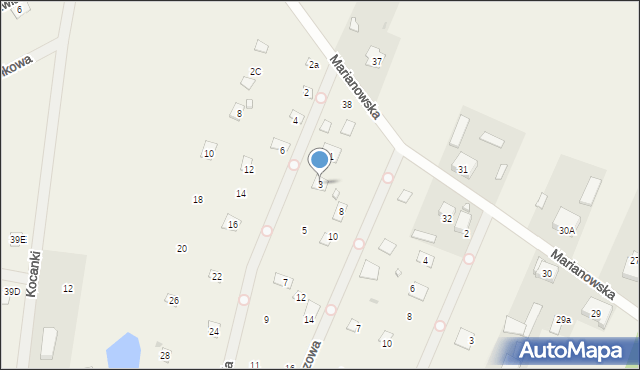 Marianów, Wspaniała, 3, mapa Marianów