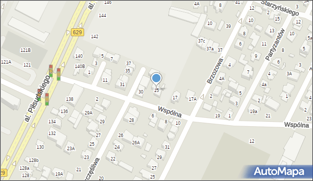 Marki, Wspólna, 15, mapa Marki