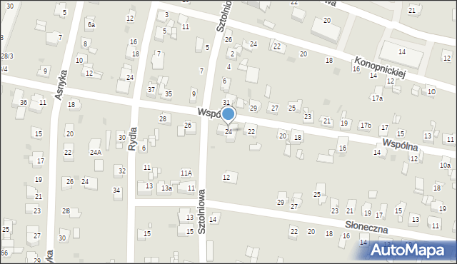 Miasteczko Śląskie, Wspólna, 24, mapa Miasteczko Śląskie