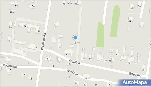Miechów, Wspólna, 9, mapa Miechów