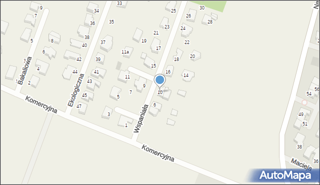 Mierzyn, Wspaniała, 10, mapa Mierzyn