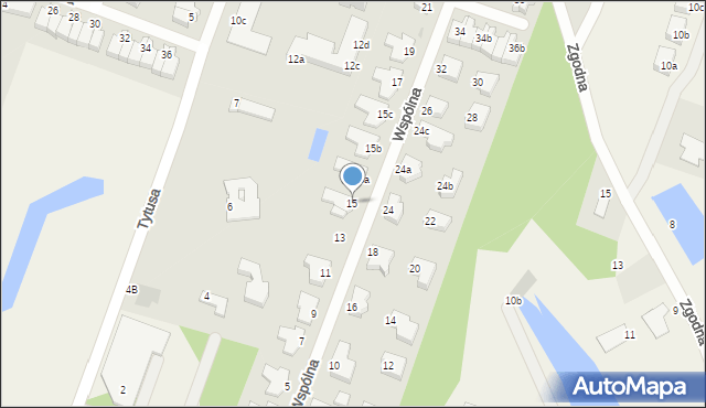 Mierzyn, Wspólna, 15, mapa Mierzyn