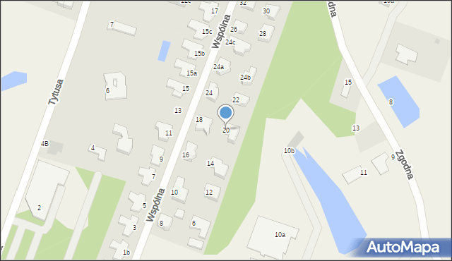 Mierzyn, Wspólna, 20, mapa Mierzyn
