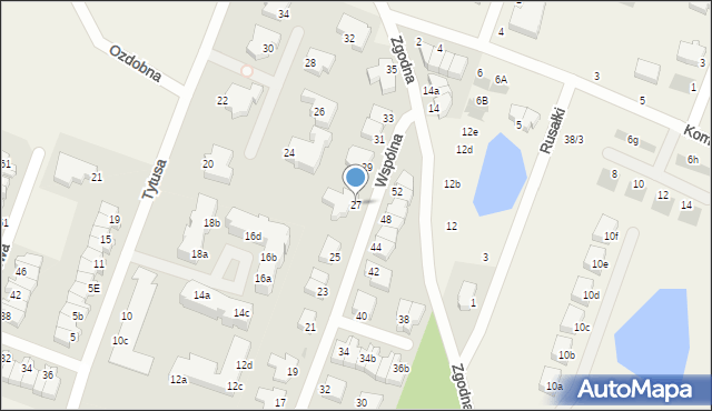 Mierzyn, Wspólna, 27, mapa Mierzyn