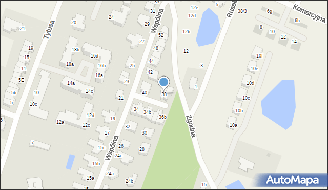 Mierzyn, Wspólna, 38, mapa Mierzyn
