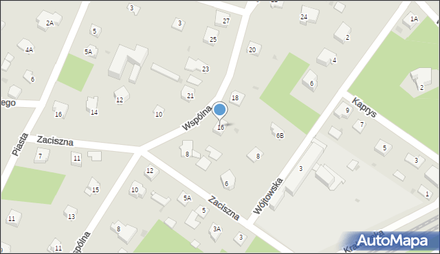 Milanówek, Wspólna, 16, mapa Milanówek