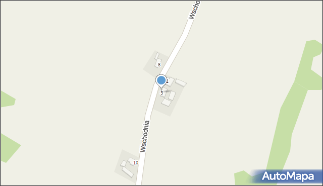 Miłków, Wschodnia, 3, mapa Miłków