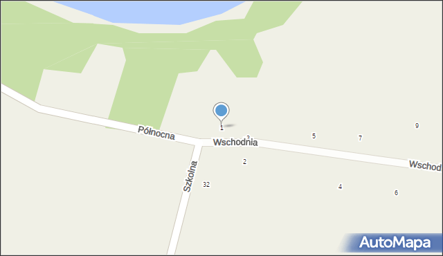 Mistów, Wschodnia, 1, mapa Mistów