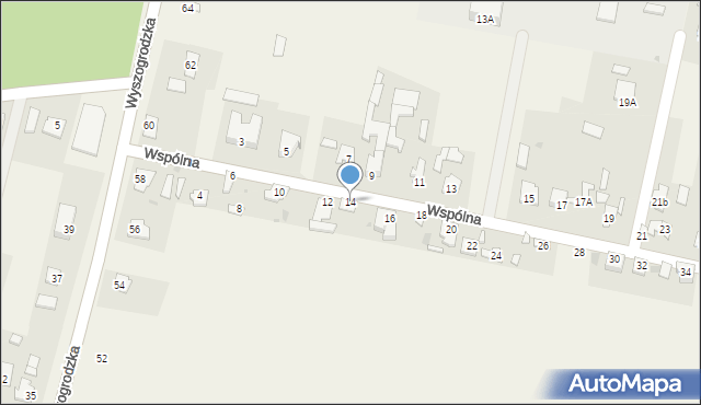 Młodzieszyn, Wspólna, 14, mapa Młodzieszyn