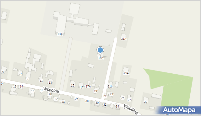 Młodzieszyn, Wspólna, 19A, mapa Młodzieszyn