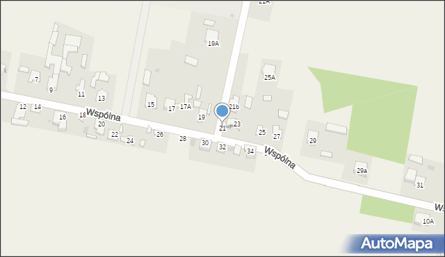 Młodzieszyn, Wspólna, 21, mapa Młodzieszyn