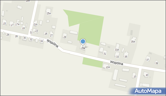 Młodzieszyn, Wspólna, 29a, mapa Młodzieszyn