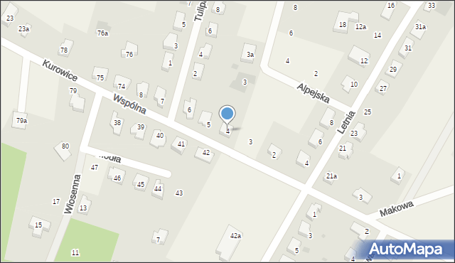 Modła, Wspólna, 4, mapa Modła