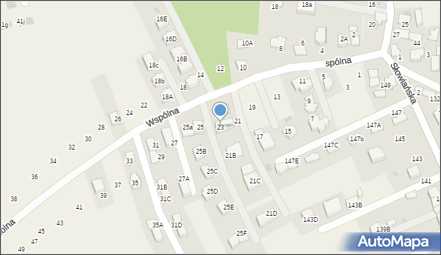 Modlniczka, Wspólna, 23, mapa Modlniczka