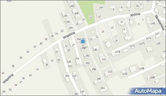 Modlniczka, Wspólna, 25B, mapa Modlniczka