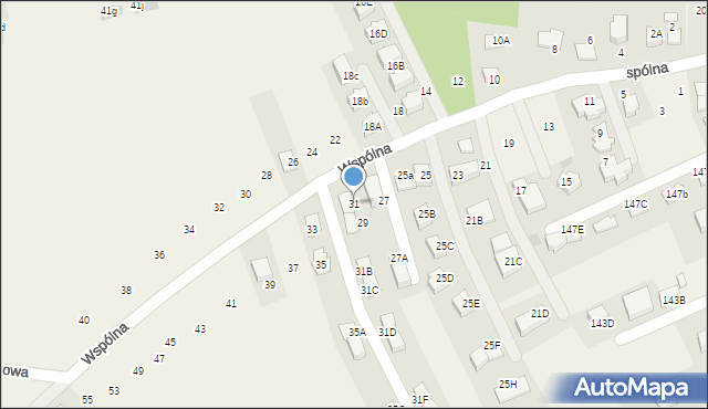 Modlniczka, Wspólna, 31, mapa Modlniczka