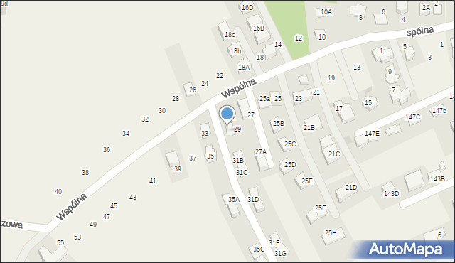 Modlniczka, Wspólna, 31A, mapa Modlniczka