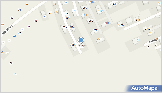 Modlniczka, Wspólna, 31G, mapa Modlniczka