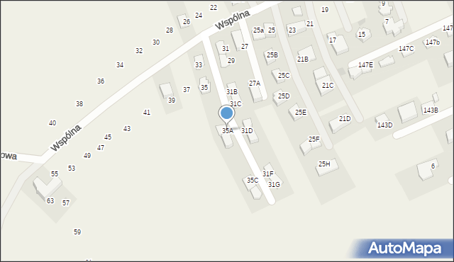 Modlniczka, Wspólna, 35A, mapa Modlniczka