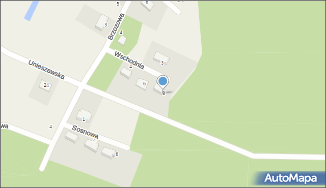 Naglady, Wschodnia, 8, mapa Naglady