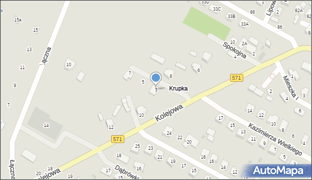 Nasielsk, Wspólna, 3, mapa Nasielsk
