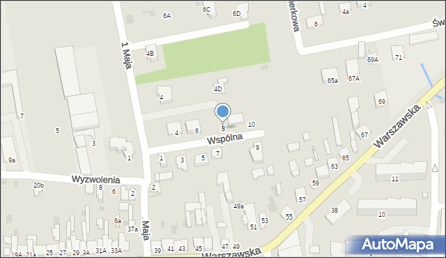 Nowe Miasto nad Pilicą, Wspólna, 8, mapa Nowe Miasto nad Pilicą