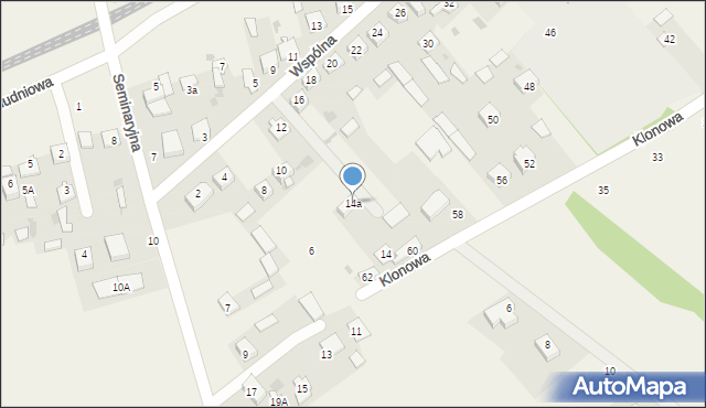 Nowe Opole, Wspólna, 14a, mapa Nowe Opole