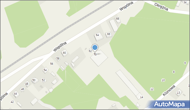 Nowe Opole, Wspólna, 70, mapa Nowe Opole