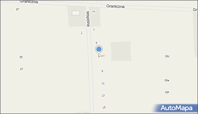 Nowe Racibory, Wspólna, 7, mapa Nowe Racibory