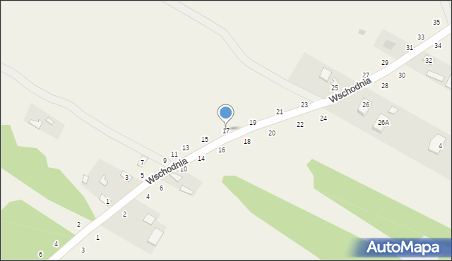 Nowe Wągrodno, Wschodnia, 17, mapa Nowe Wągrodno