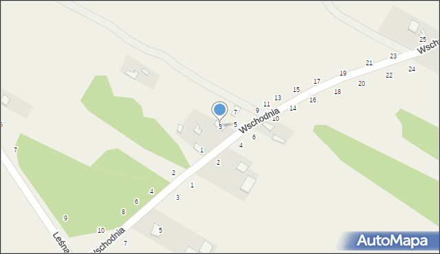 Nowe Wągrodno, Wschodnia, 3, mapa Nowe Wągrodno