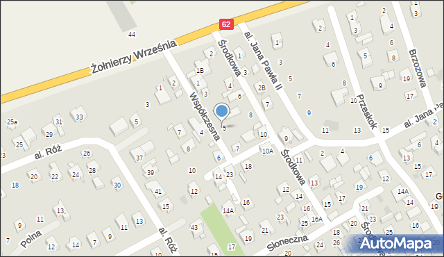 Nowy Dwór Mazowiecki, Współczesna, 5a, mapa Nowy Dwór Mazowiecki