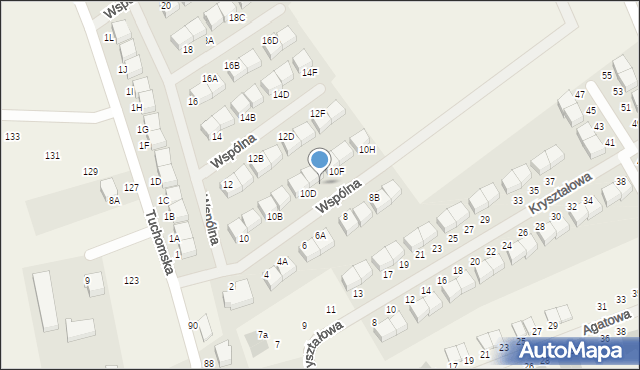 Nowy Tuchom, Wspólna, 10E, mapa Nowy Tuchom