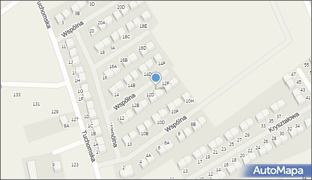 Nowy Tuchom, Wspólna, 12E, mapa Nowy Tuchom