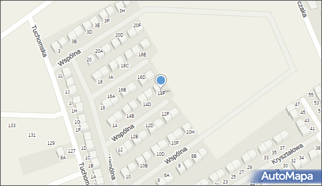 Nowy Tuchom, Wspólna, 14F, mapa Nowy Tuchom